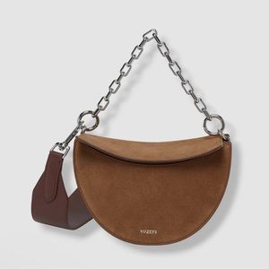 NEW Yuzefi Doris Leather Suede Chain Shoulder Bag